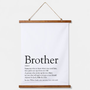 World's Best Ever Brother Definition Hanging Tapestry