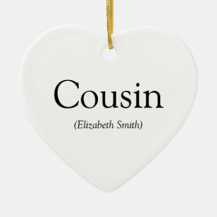 World's Best Ever Cousin Definition Fun Ceramic Tree Decoration