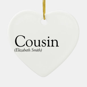 World's Best Ever Cousin Definition Fun Ceramic Tree Decoration