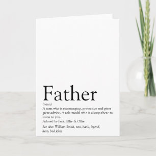 World's Best Ever Dad Daddy Father Definition Card
