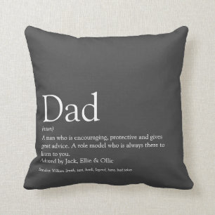 World's Best Ever Dad, Daddy, Father Definition Cushion