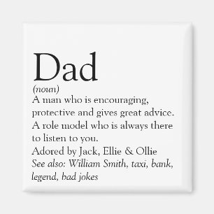 World's Best Ever Dad, Daddy, Father Definition Magnet