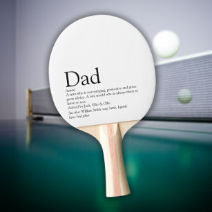 World's Best Ever Dad Daddy Father Definition Ping Pong Paddle
