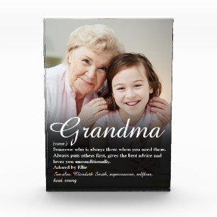 World's Best Ever Grandma, Grandmother Definition Photo Block