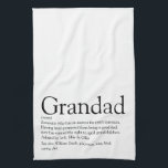 Worlds Best Ever Grandpa, Grandad, Papa Definition Tea Towel<br><div class="desc">Personalise for your special grandpa,  grandad,  papa or pops to create a unique gift. A perfect way to show him how amazing he is every day. Designed by Thisisnotme©</div>