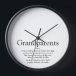 World's Best Ever Grandparents Definition Clock<br><div class="desc">Personalise for your special grandparents to create a unique gift. A perfect way to show them how amazing they are every day. Designed by Thisisnotme©</div>