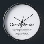 World's Best Ever Grandparents Definition Clock<br><div class="desc">Personalise for your special grandparents to create a unique gift. A perfect way to show them how amazing they are every day. Designed by Thisisnotme©</div>