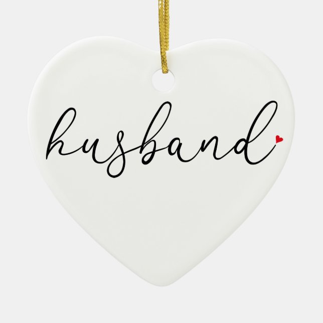 World's Best Ever Husband Definition Ceramic Tree Decoration (Front)