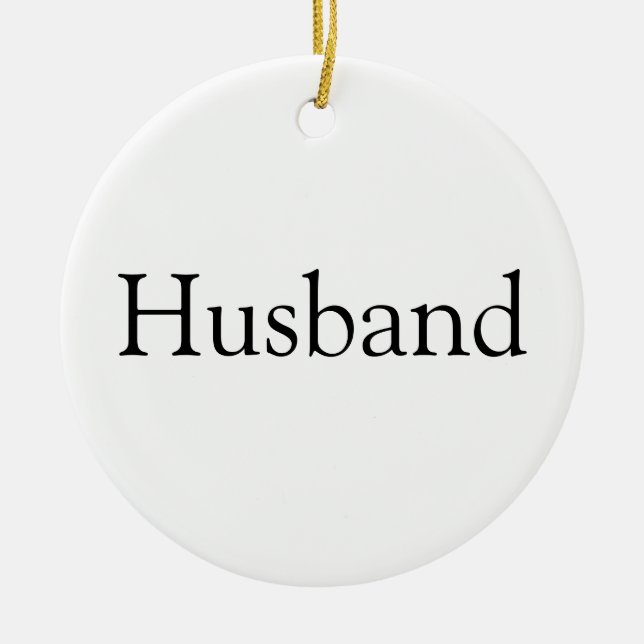 World's Best Ever Husband Definition Ceramic Tree Decoration (Front)