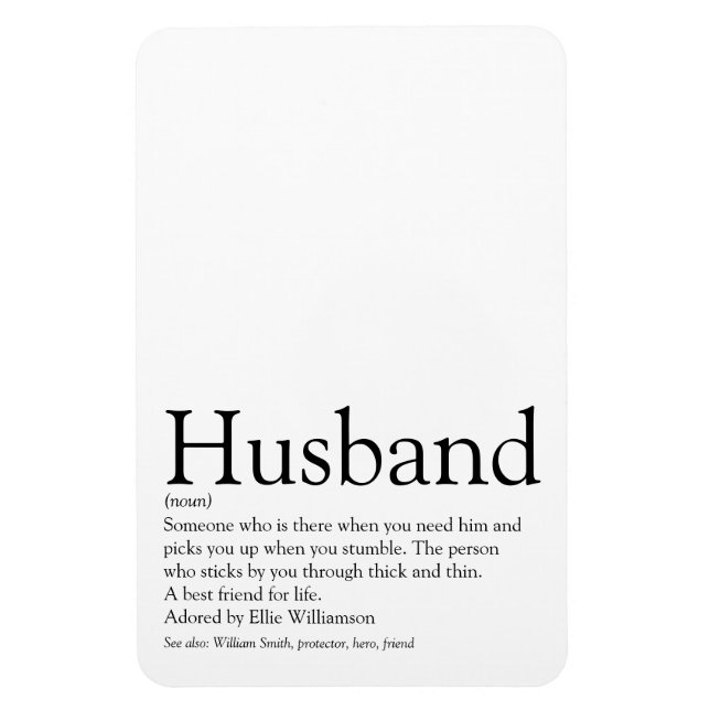 World's Best Ever Husband Definition Magnet (Vertical)