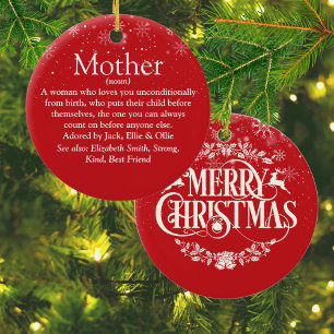 World's Best Ever Mum Mum Mother Definition Ceramic Tree Decoration