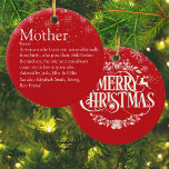 World's Best Ever Mum Mum Mother Definition Ceramic Tree Decoration<br><div class="desc">Personalise for your special Mum,  Mum,  Mummy,  Mother or Mamá to create a unique Christmas gift. A perfect way to show her how amazing she is not only at Christmas but every day. You can even customise the background colour to match your favourite holiday colour. Designed by Thisisnotme©</div>