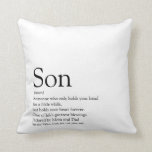 World's Best Ever Son Definition Simple Modern Cushion<br><div class="desc">Personalise for your special son or hijo to create a unique gift. A perfect way to show him how amazing he is every day. Designed by Thisisnotme©</div>