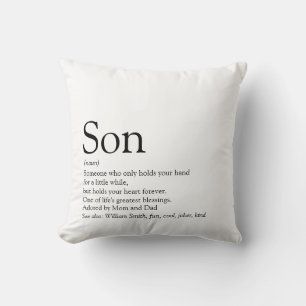 World's Best Ever Son Definition Simple Modern Cushion