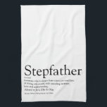 World's Best Ever Stepfather, Stepdad Definition Tea Towel<br><div class="desc">Personalise for your special stepfather,  stepdad,  or daddy to create a unique gift for Father's day,  birthdays,  Christmas or any day you want to show how much he means to you. A perfect way to show him how amazing he is every day. Designed by Thisisnotme©</div>