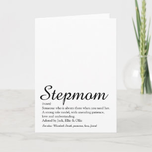 World's Best Ever Stepmom, Stepmother Definition Card