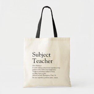 World's Best Ever Teacher Definition Tote Bag