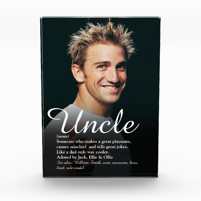 World's Best Ever Uncle, Funcle Definition Photo Block (Front)