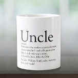 World's Best Ever Uncle Modern Black and White Large Coffee Mug<br><div class="desc">Personalise for your special,  favourite Uncle or Funcle to create a unique gift. A perfect way to show him how amazing he is every day. Designed by Thisisnotme©</div>