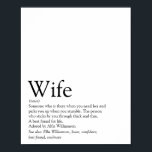 World's Best Ever Wife Definition Poster<br><div class="desc">Personalise for your special wife to create a unique gift for birthdays,  anniversaries,  weddings,  Christmas or any day you want to show how much she means to you. A perfect way to show her how amazing she is every day. Designed by Thisisnotme©</div>