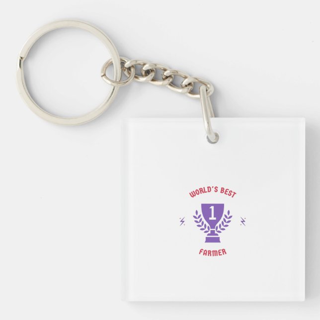 World's best farmer key ring (Front)