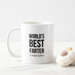 World's Best Farter, Funny Father's Day Coffee Mug<br><div class="desc">www.wordsandconfetti.etsy.com</div>