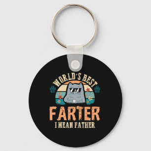 Worlds Best Farter I Mean Father Best Cat Dad Ever Key Ring