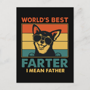 World's Best Farter I Mean Father Fathers Day  Holiday Postcard