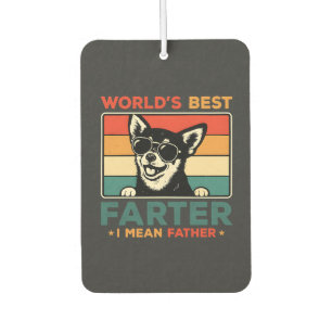 World's Best Farter I Mean Father Funny Dad Dog Car Air Freshener