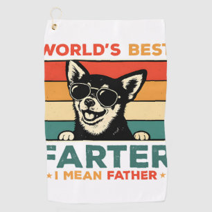 World's Best Farter I Mean Father Funny Dad Dog Golf Towel