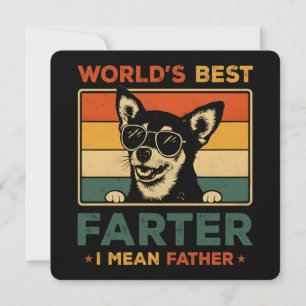 World's Best Farter I Mean Father Funny Dad Dog Invitation