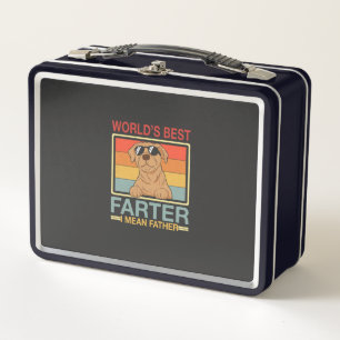 World's Best Farter I Mean Father Funny Dog Dad Metal Lunch Box