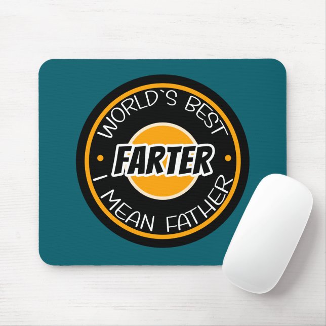 World's Best Farter I Mean Father Mouse Pad (With Mouse)