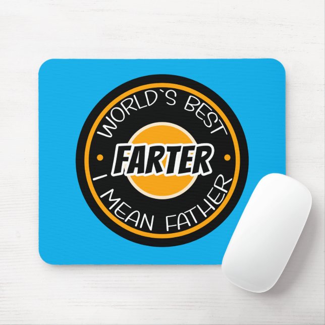 World's Best Farter I Mean Father Mouse Pad (With Mouse)