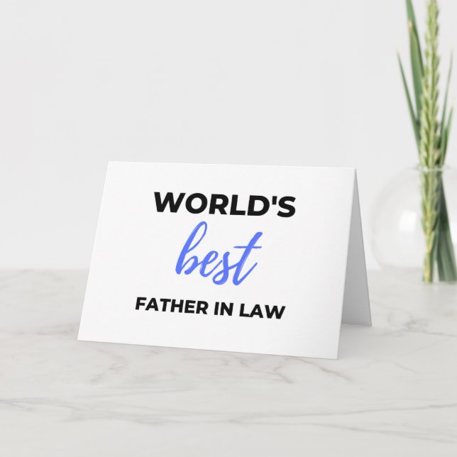 World's Best Father In Law 2 Card (Front)