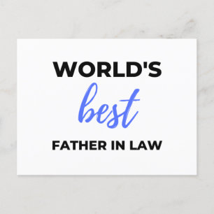 World's Best Father In Law 2 Holiday Postcard