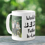 World's Best Father-in-Law Photos Personalised Coffee Mug<br><div class="desc">A fun gift for the best father-in-law ever,  this mug features two of your favourite family photos and "World's Best Father-in-Law" in a trendy typography.</div>