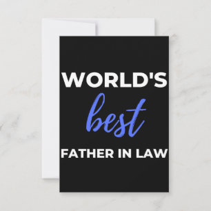World's Best Father In Law Thank You Card