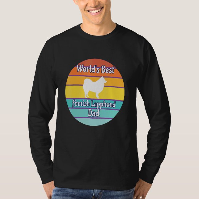 World's Best Finnish Lapphund Dad T-Shirt (Front)