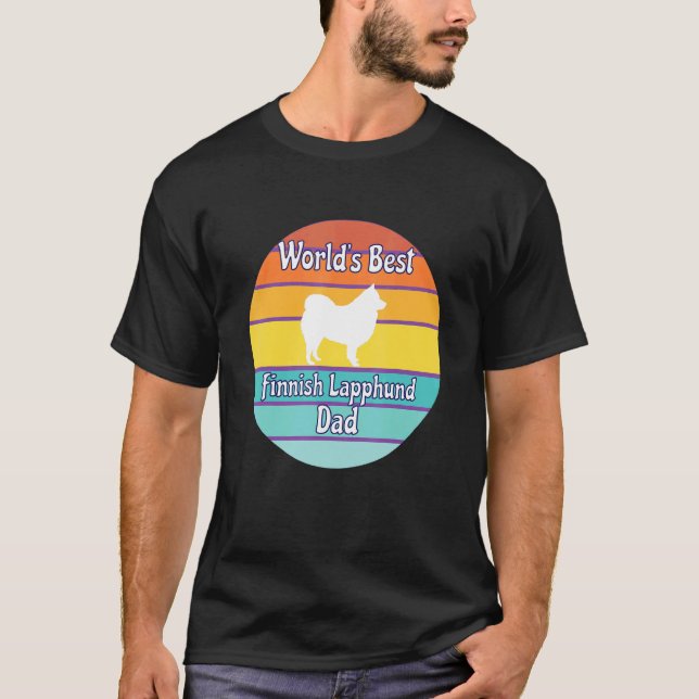 World's Best Finnish Lapphund Dad T-Shirt (Front)