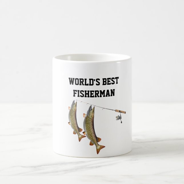 **WORLD'S BEST FISHERMAN" COFFEE MUG (Center)