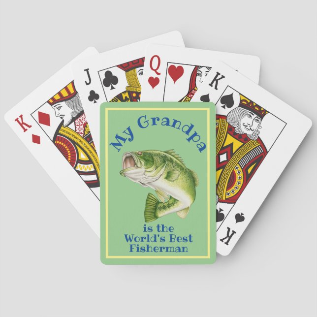 World's Best Fisherman Playing Cards (Back)