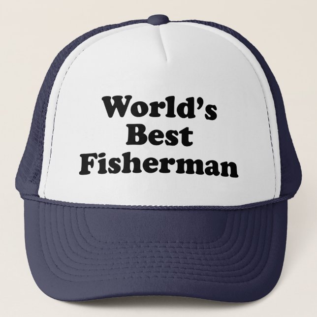 World's Best Fisherman Trucker Hat (Front)