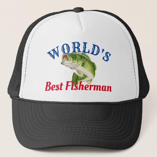 World's Best Fisherman Trucker Hat (Front)