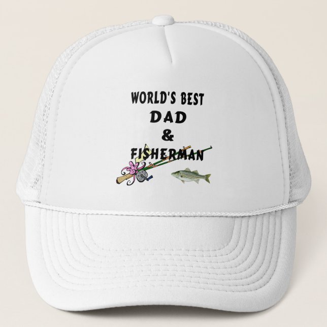 Worlds Best Fishing Dad Trucker Hat (Front)