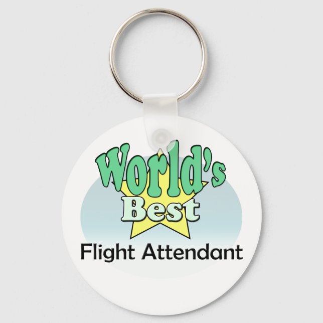 World's Best Flight Attendant Key Ring (Front)