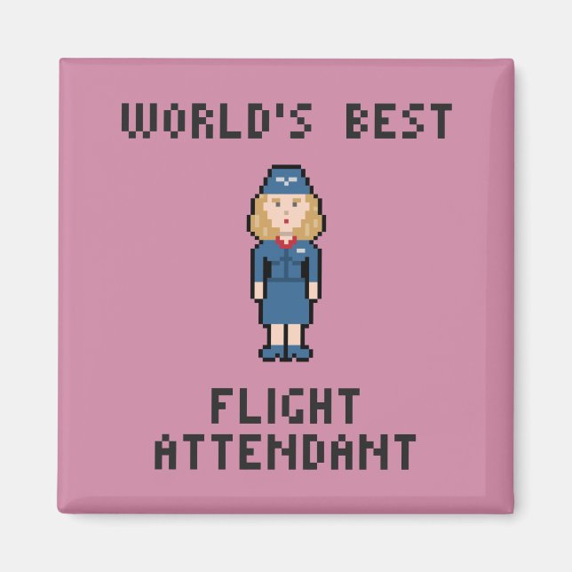 World's Best Flight Attendant Magnet (Front)