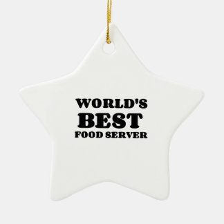 WORLD'S BEST FOOD SERVER CERAMIC TREE DECORATION