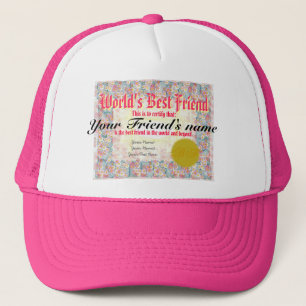 World's Best Friend Certificate Trucker Hat