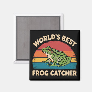 World's Best Frog Catcher Funny Meme Sarcastic Magnet